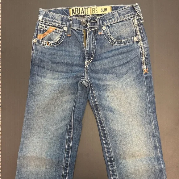 Ariat Boy’ Blue Slim Jeans - Picture 2 of 7